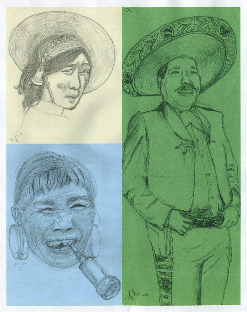 South America Natives Sketches - Portraits